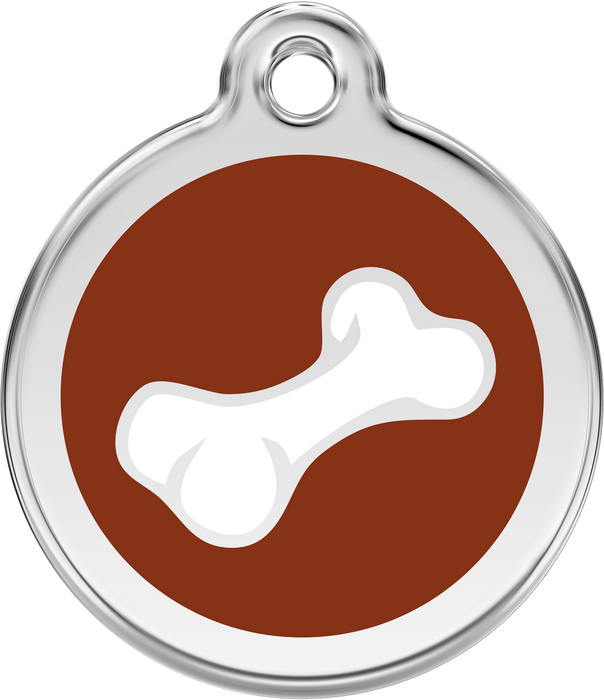 Médaille de chien en os de dessin animé
