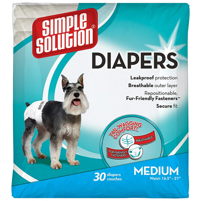 Couches jetables pour chien Simple Solution (paquet de 12)
