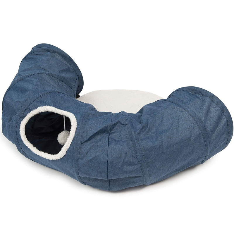 Vesper Cat Tunnel with Sleeping Cushion (Blue)