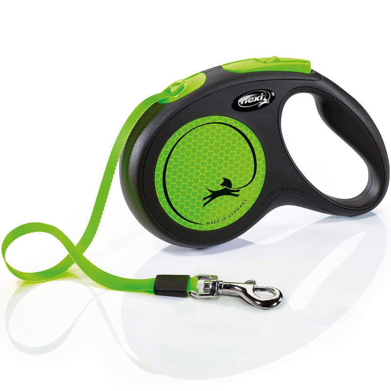 Flexi New Neon Laisse pour chien avec ceinture (Vert fluo)