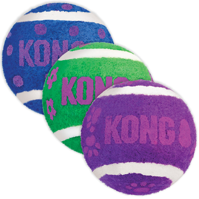 Balles de tennis actives Kong Cat avec grelots (paquet de 3)