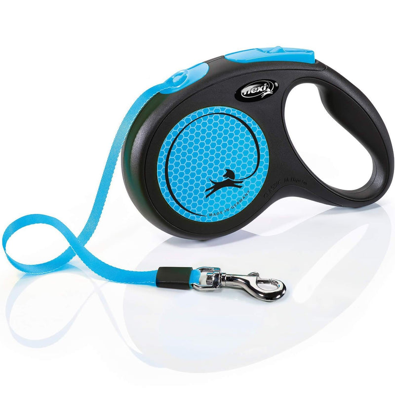 Flexi New Neon Dog Lead with Belt (Neon Blue)