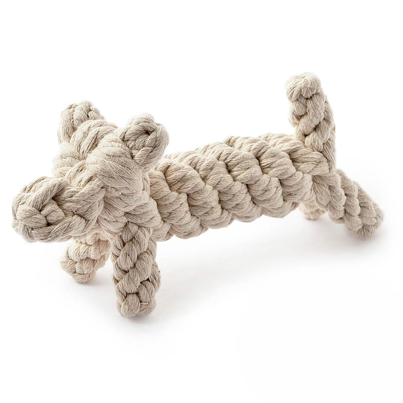 Hundespielzeug aus natürlichem geknotetem Seil (Hund)