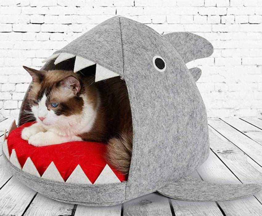 Haihöhlenbett für Katzen und kleine Hunde