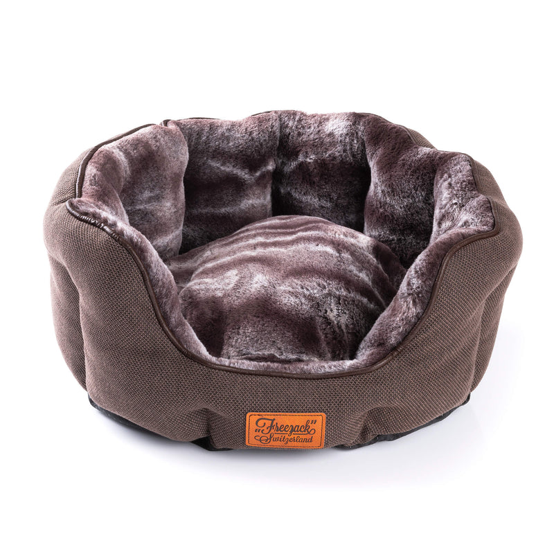 Aspen Brown Round Dog and Cat Bed
