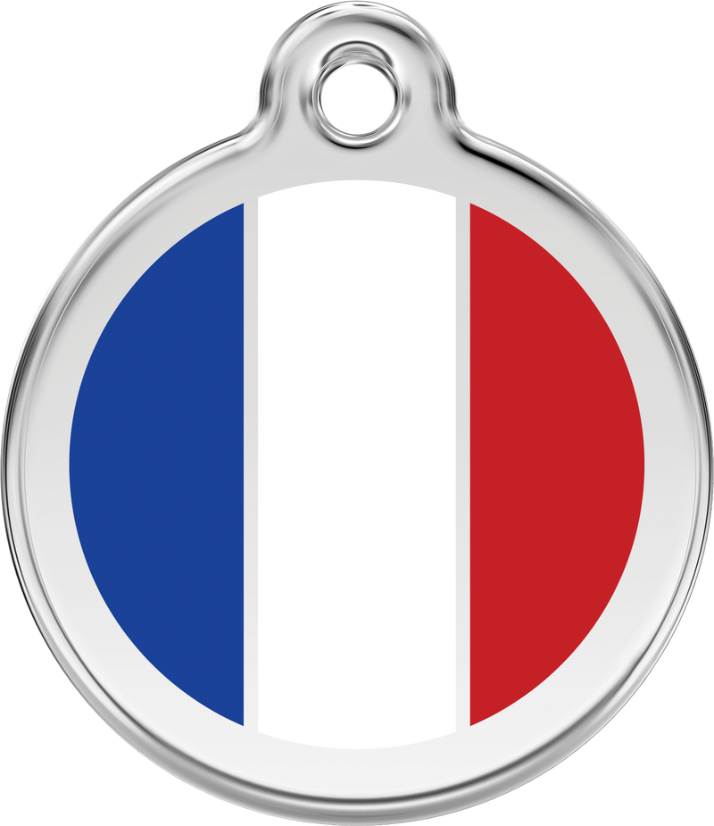 Erkennungsmarke mit französischer Flagge