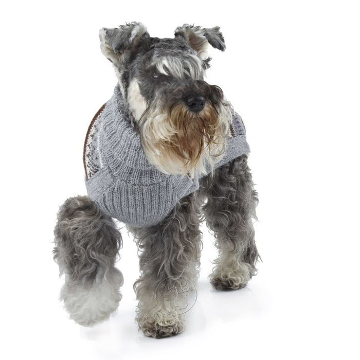 Pull pour chien en tricot (flocon de neige mystique)