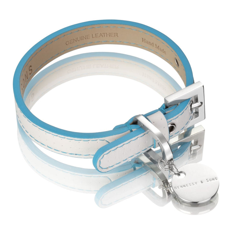 Polo Club Hundehalsband (Weiß &amp; Blau)