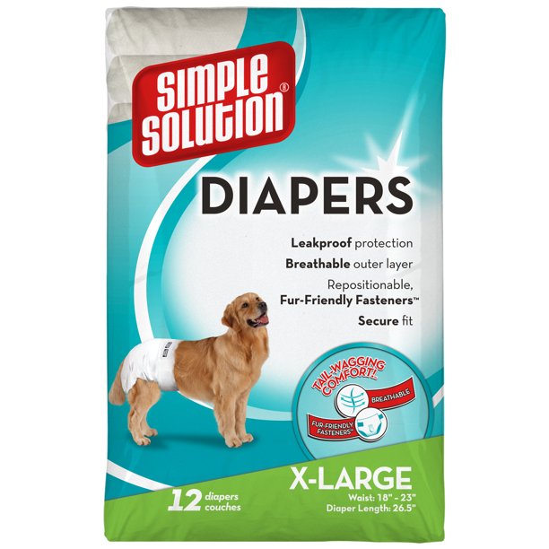 Simple Solution Disposable Dog Diapers (12 pack)