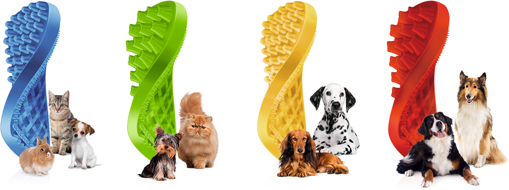 Bürste für Hunde mit kurzen, dicken, drahtigen Haaren oder langen, seidigen Haaren