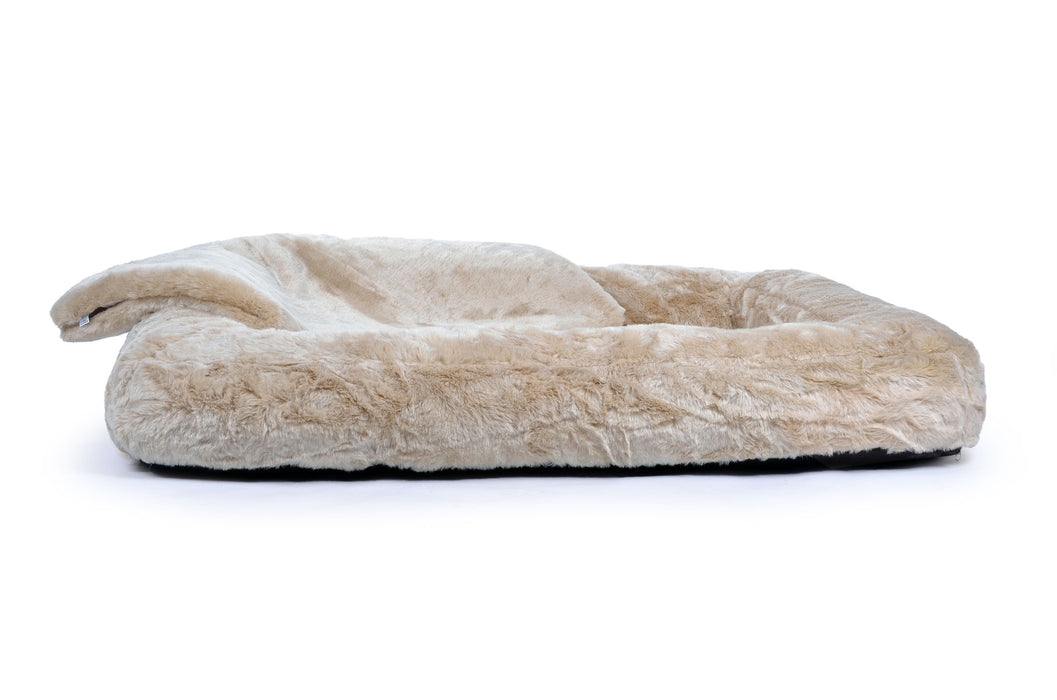 Spring Faux Fur Dog Bed