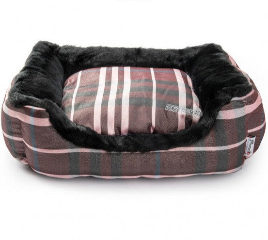 Mink-Stripe Dog Bed